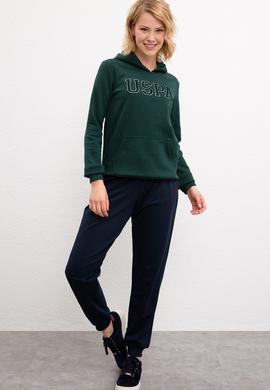 Kadın Koyu Yeşil Basic Sweatshirt - 50216083022
