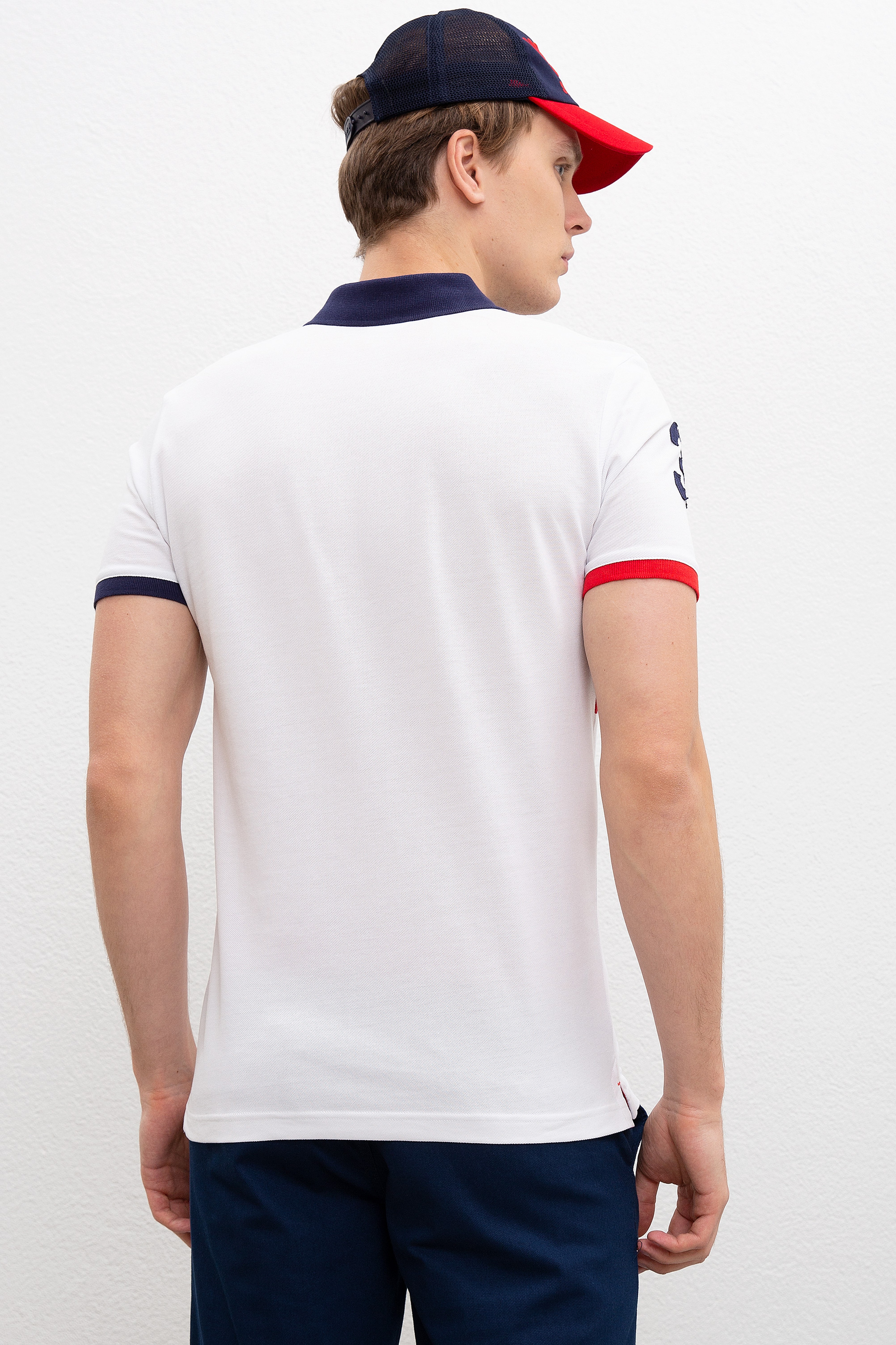 Erkek Beyaz Polo Yaka T-Shirt