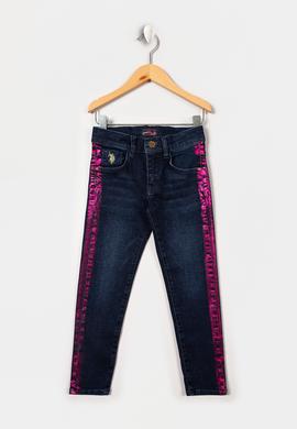 Kız Çocuk Mavi Jean Pantolon - 50215605008