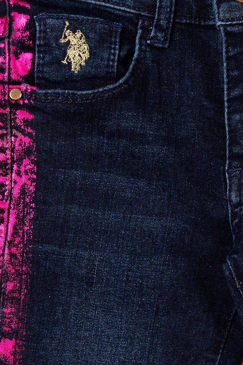 Kız Çocuk Mavi Jean Pantolon - 50215605008