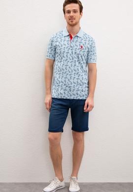 Erkek Açık İndigo Tişört - 50217914048