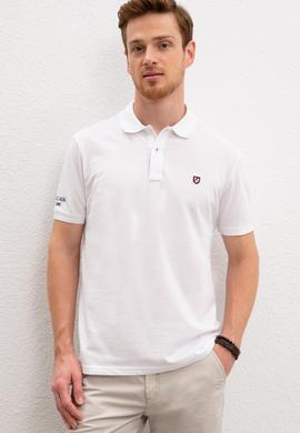 Erkek Beyaz Polo Yaka T-Shirt Basic - 50218822010