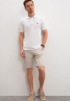 Erkek Beyaz Polo Yaka T-Shirt Basic - 50218822010