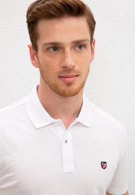 Erkek Beyaz Polo Yaka T-Shirt Basic - 50218822010