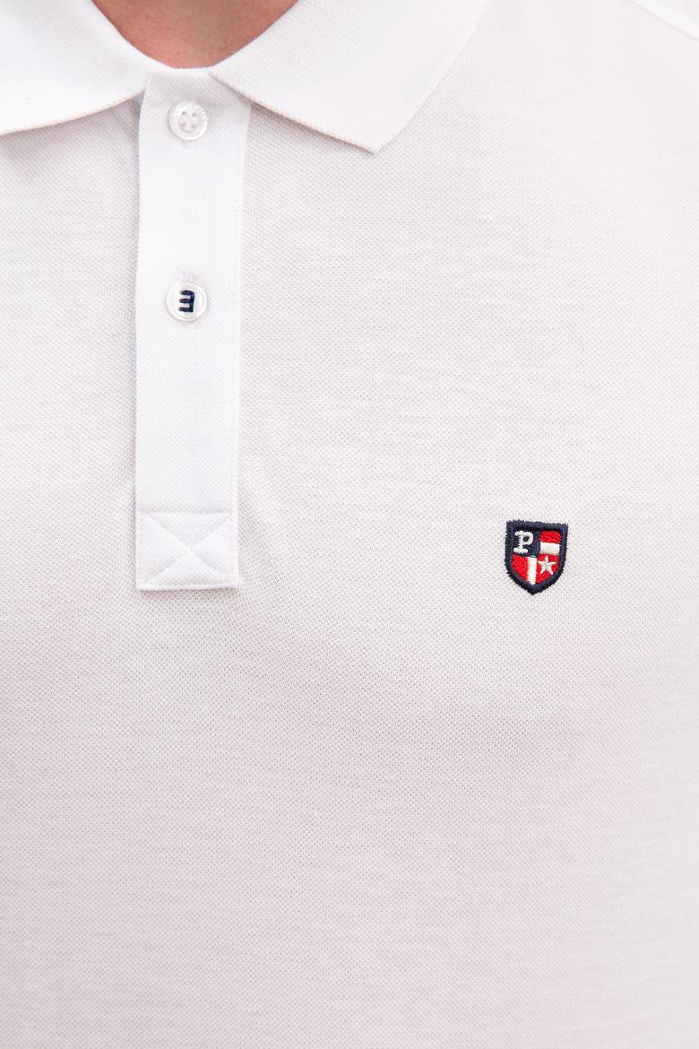 Erkek Beyaz Polo Yaka T-Shirt Basic - 50218822010