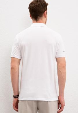 Erkek Beyaz Polo Yaka T-Shirt Basic - 50218822010
