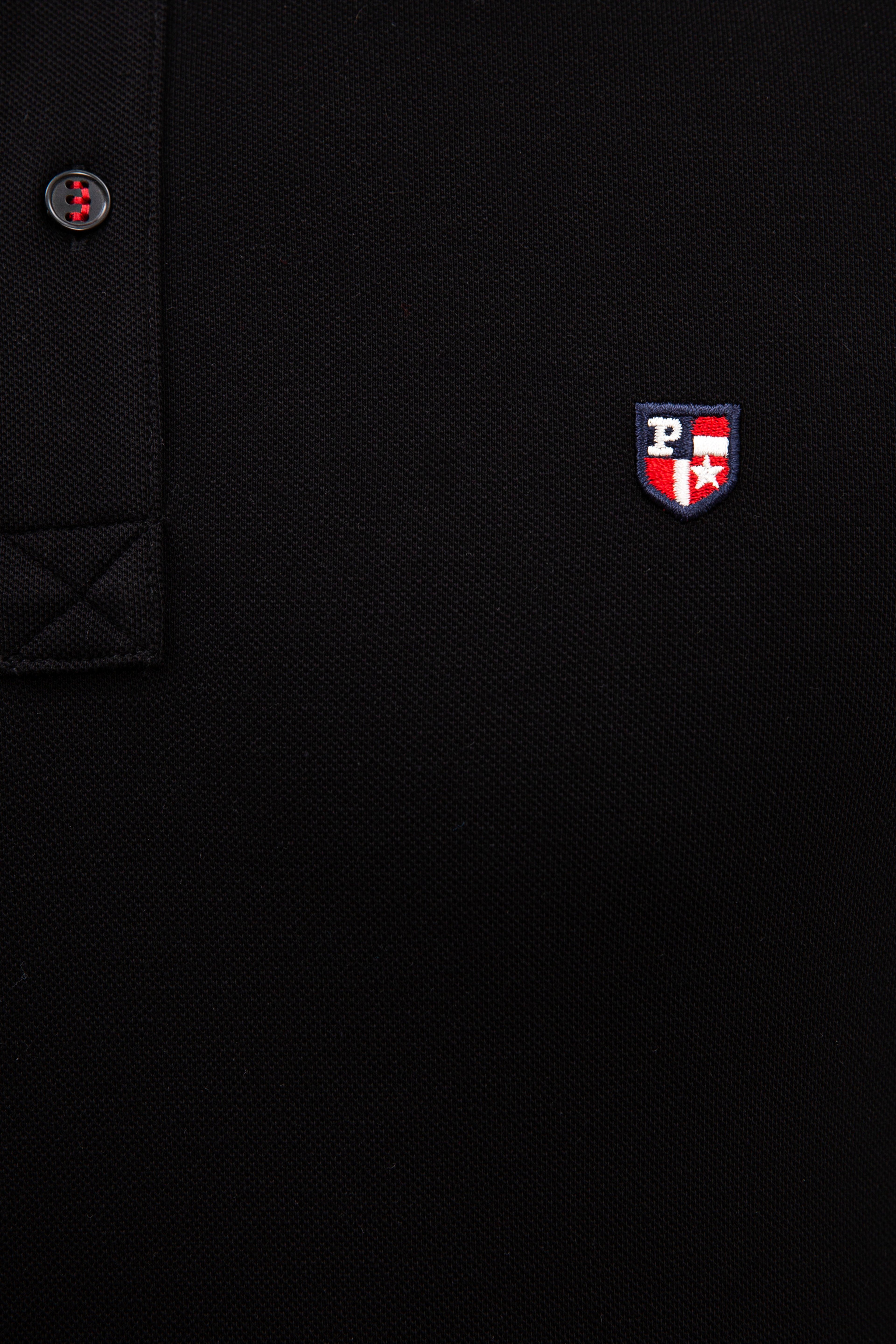 Erkek Siyah Polo Yaka T-Shirt Basic - Image 5