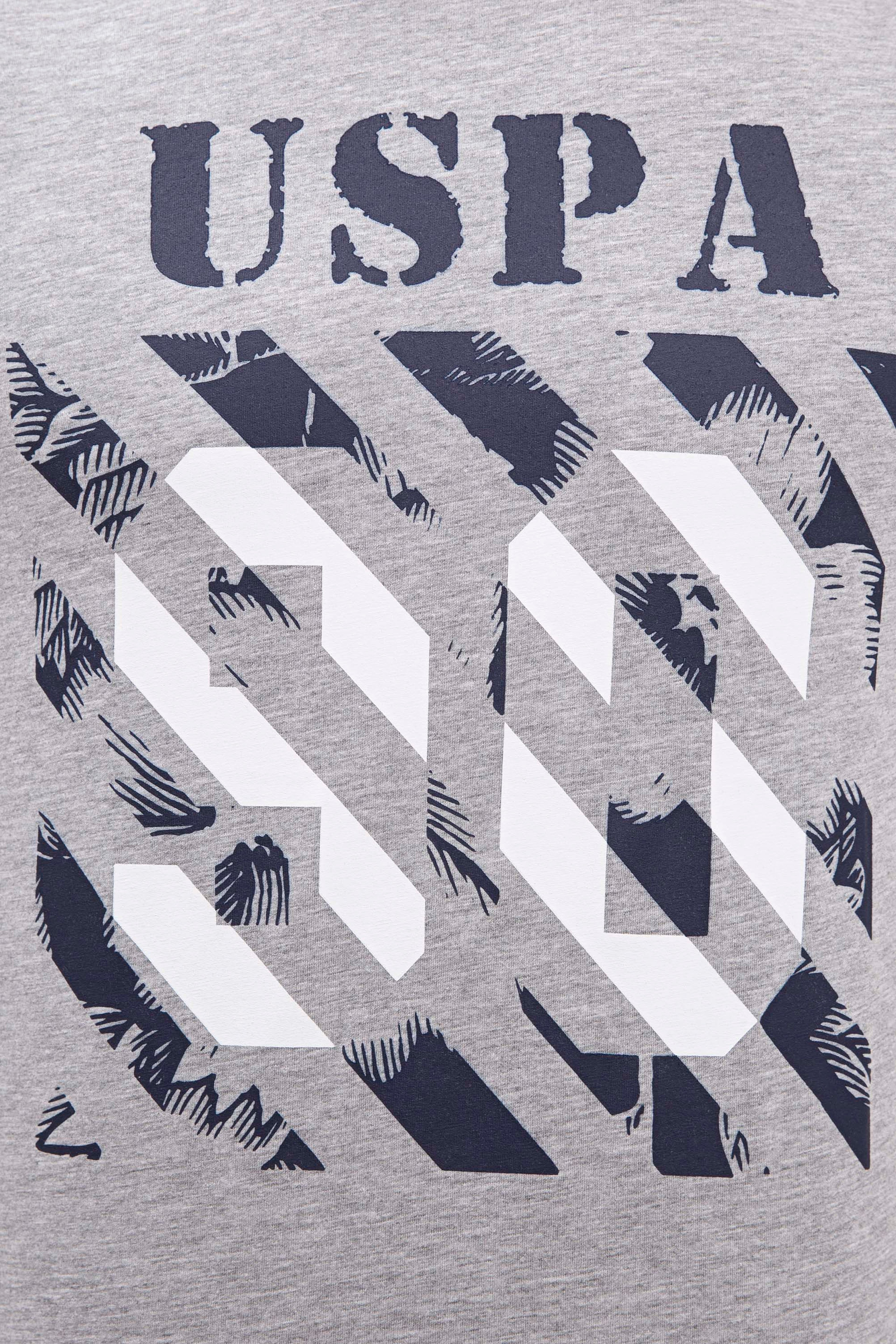 Erkek Gri Melanj Bisiklet Yaka T-Shirt - Image 5