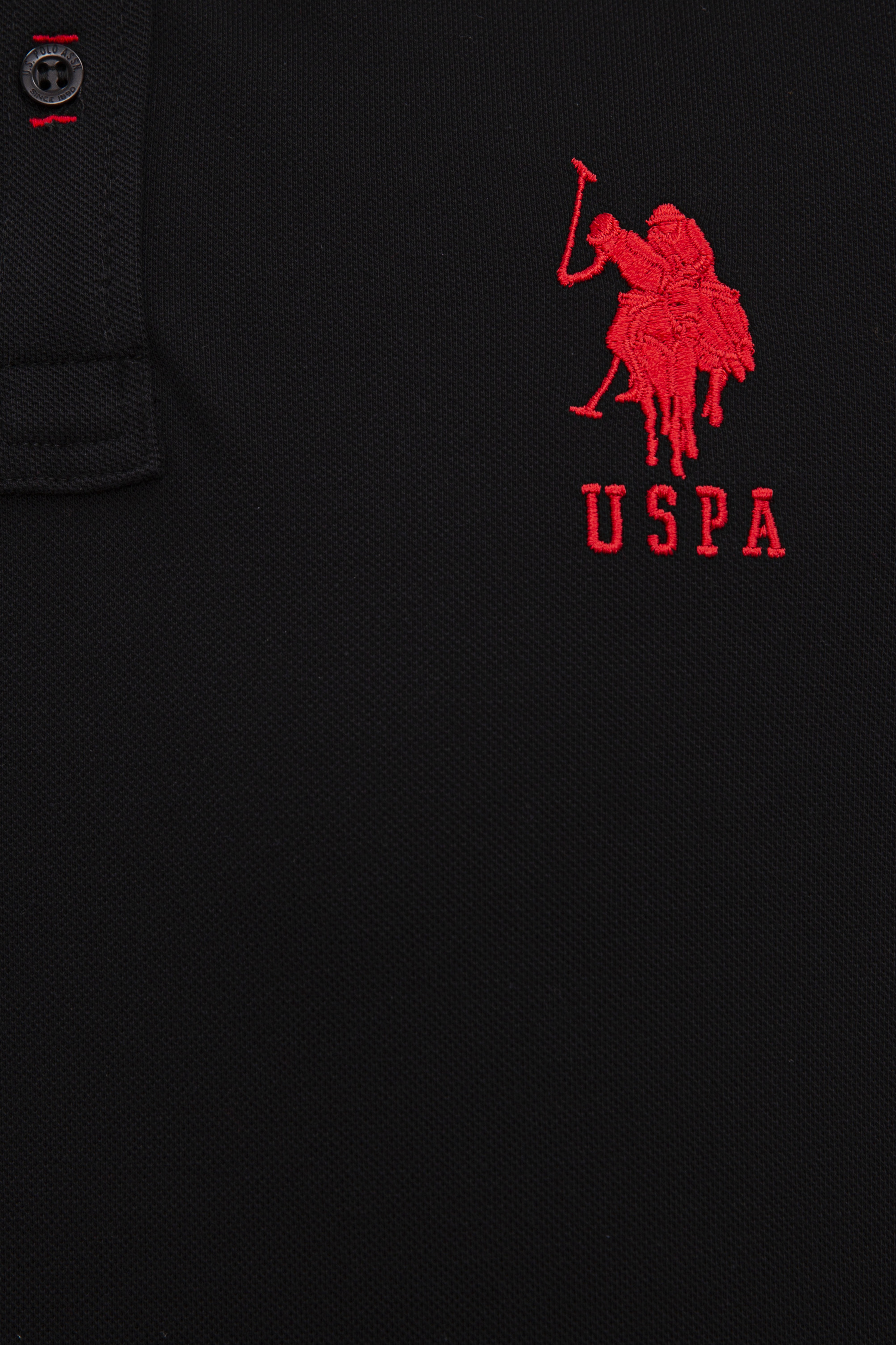 Erkek Siyah Polo Yaka T-Shirt - Image 5