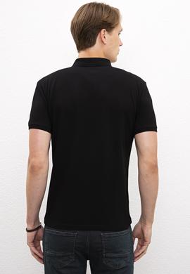 Erkek Siyah Polo Yaka T-Shirt - 50218831048