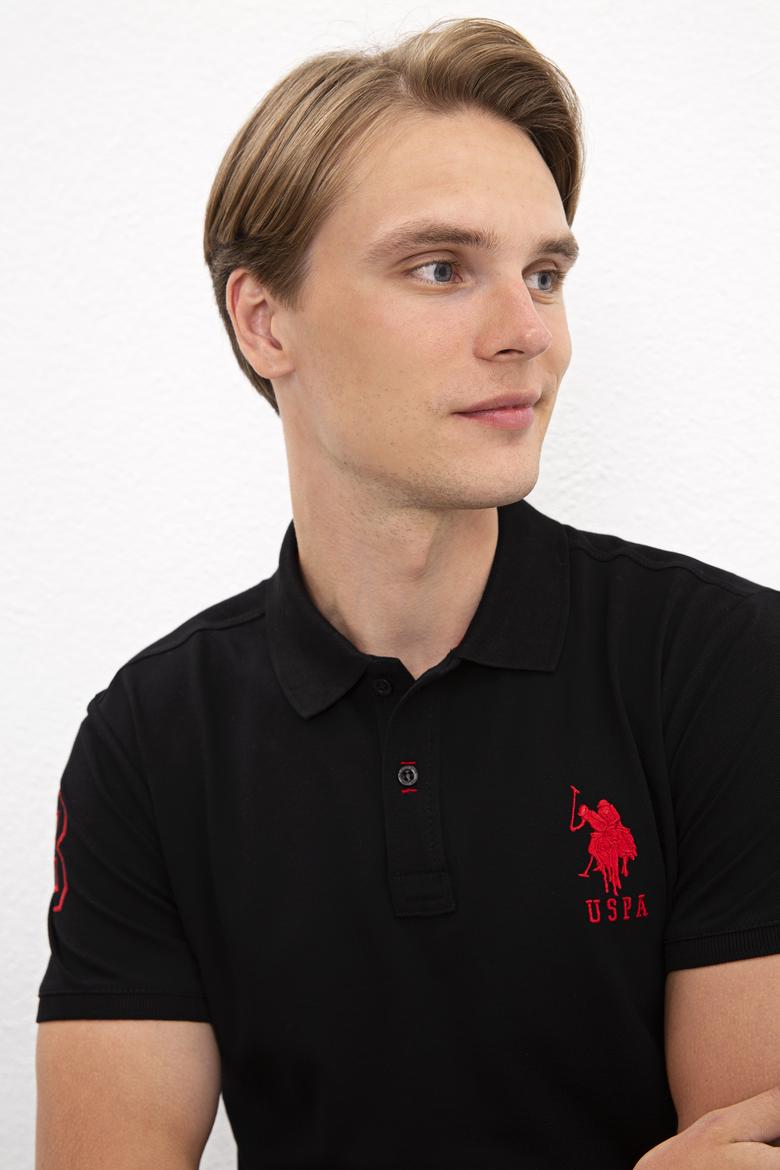 Erkek Siyah Polo Yaka T-Shirt - 50218831048