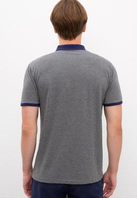 Erkek Antrasit Melanj Polo Yaka T-Shirt - 50218823057