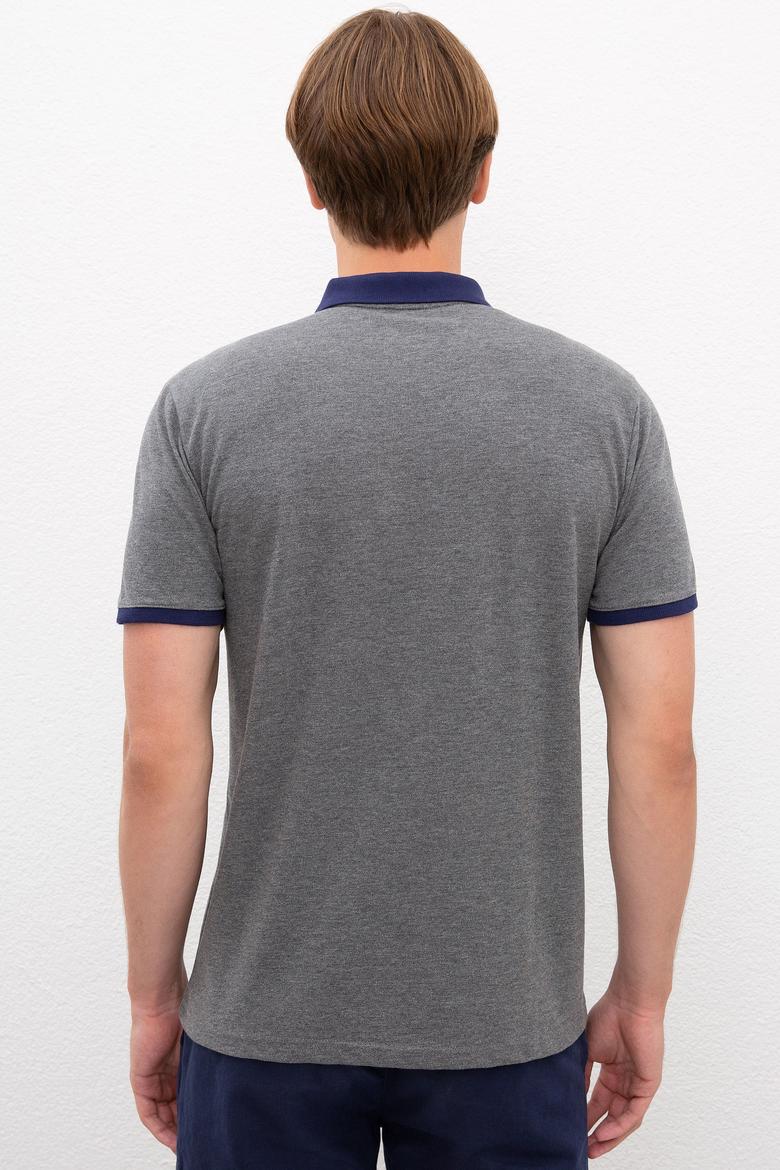 Erkek Antrasit Melanj Polo Yaka T-Shirt - 50218823057
