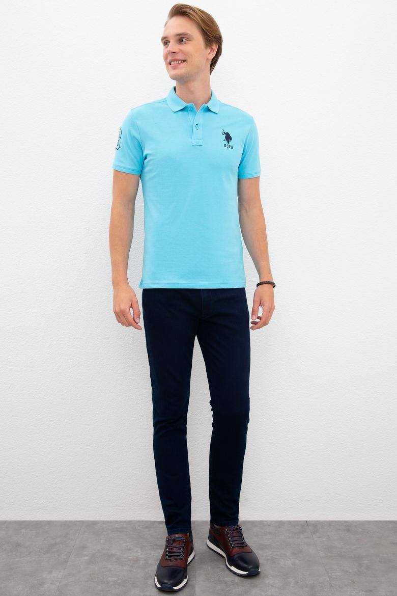 Erkek Mavi Polo Yaka T-Shirt - 50218831128