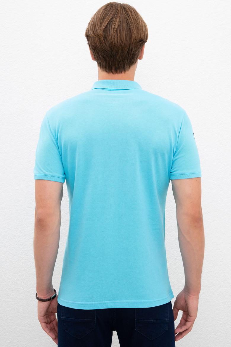 Erkek Mavi Polo Yaka T-Shirt - 50218831128