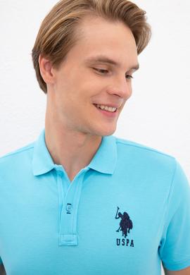 Erkek Mavi Polo Yaka T-Shirt - 50218831128