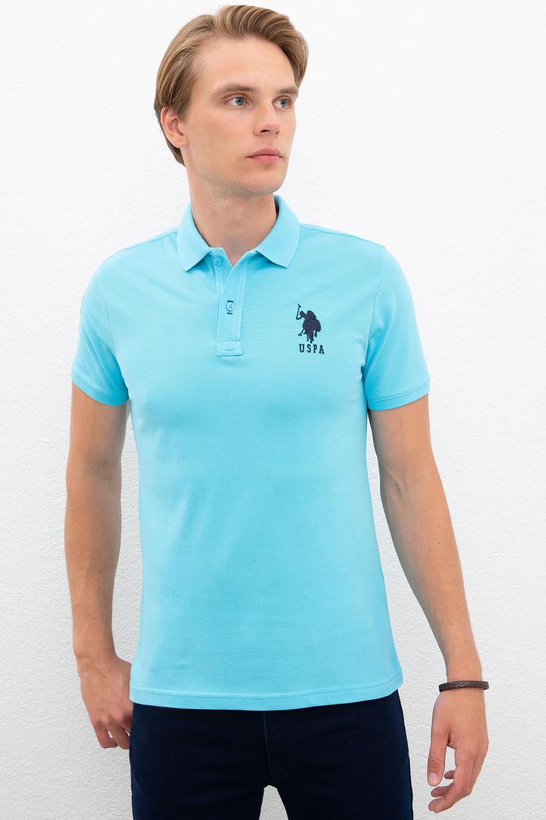 Erkek Mavi Polo Yaka T-Shirt
