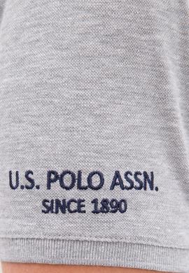 Erkek Gri Melanj Polo Yaka T-Shirt Basic - 50218822080