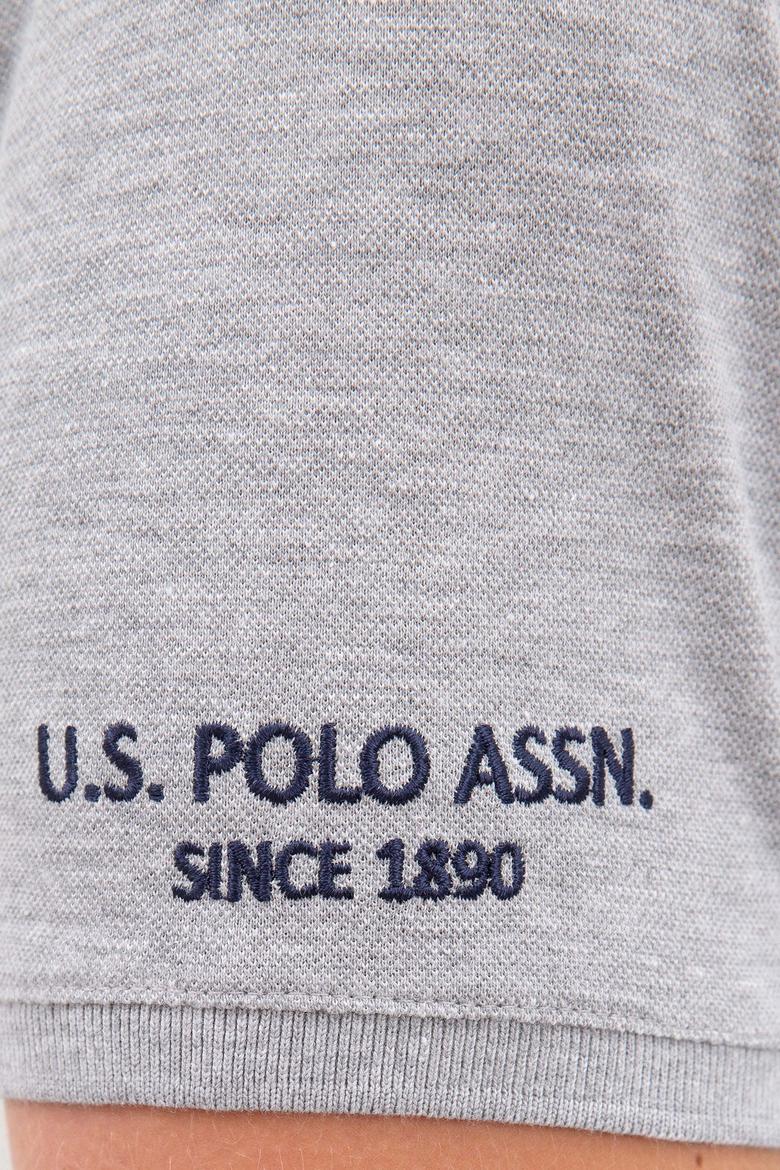 Erkek Gri Melanj Polo Yaka T-Shirt Basic - 50218822080