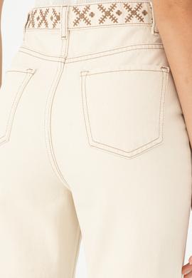 Ekru Mom High Waist Fit Jean Pantolon - 50293846006
