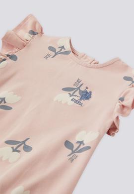 Kız Bebek Pembe Baskılı Tulum - 50303757004
