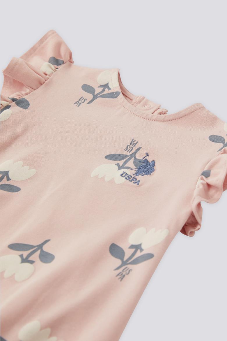 Kız Bebek Pembe Baskılı Tulum - 50303757004