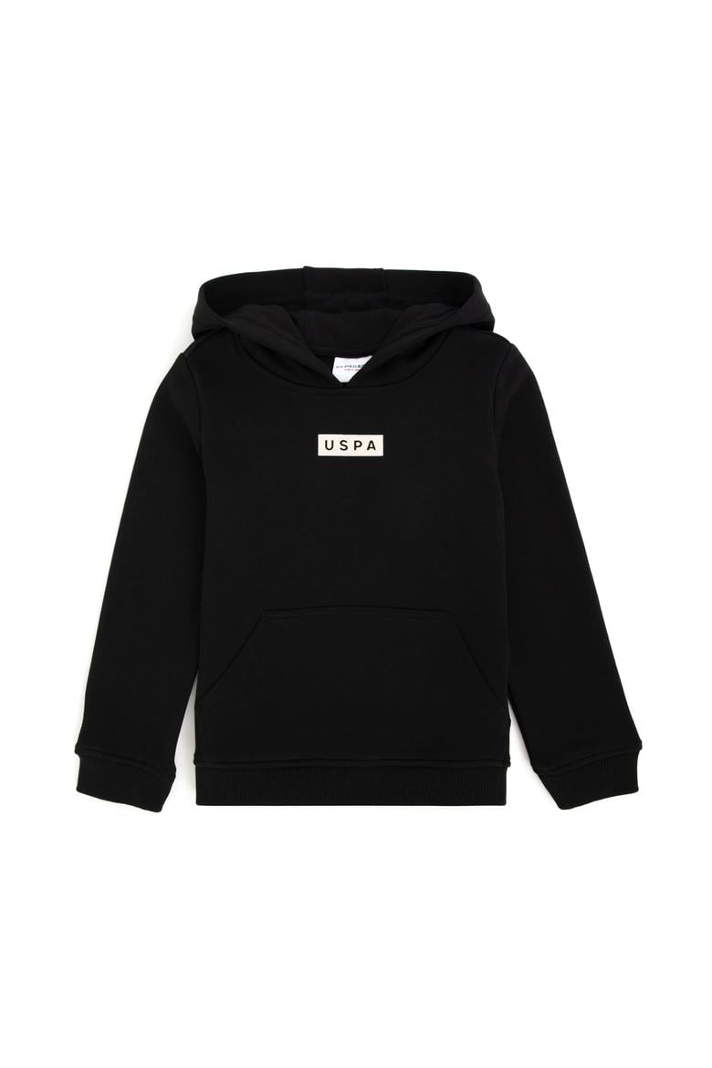 Erkek Çocuk Siyah Kapüşonlu Sweatshirt