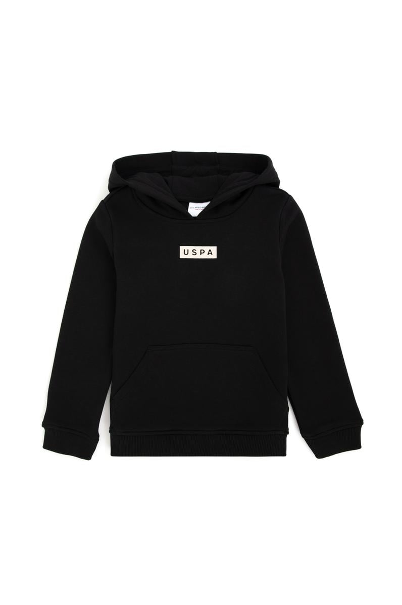 Erkek Çocuk Siyah Kapüşonlu Sweatshirt