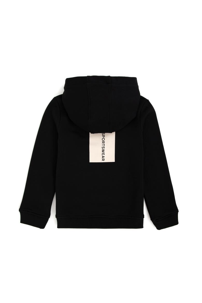 Erkek Çocuk Siyah Kapüşonlu Sweatshirt - 50293515028