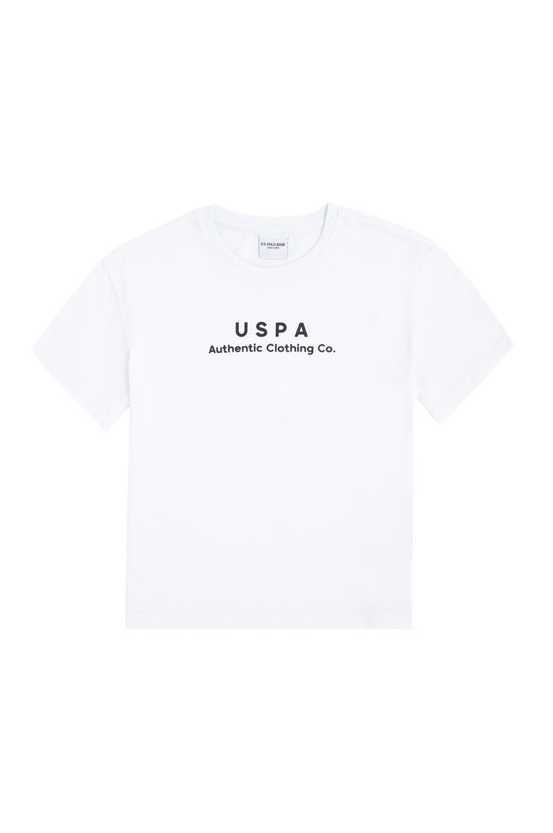 Erkek Çocuk Beyaz Bisiklet Yaka Tişört