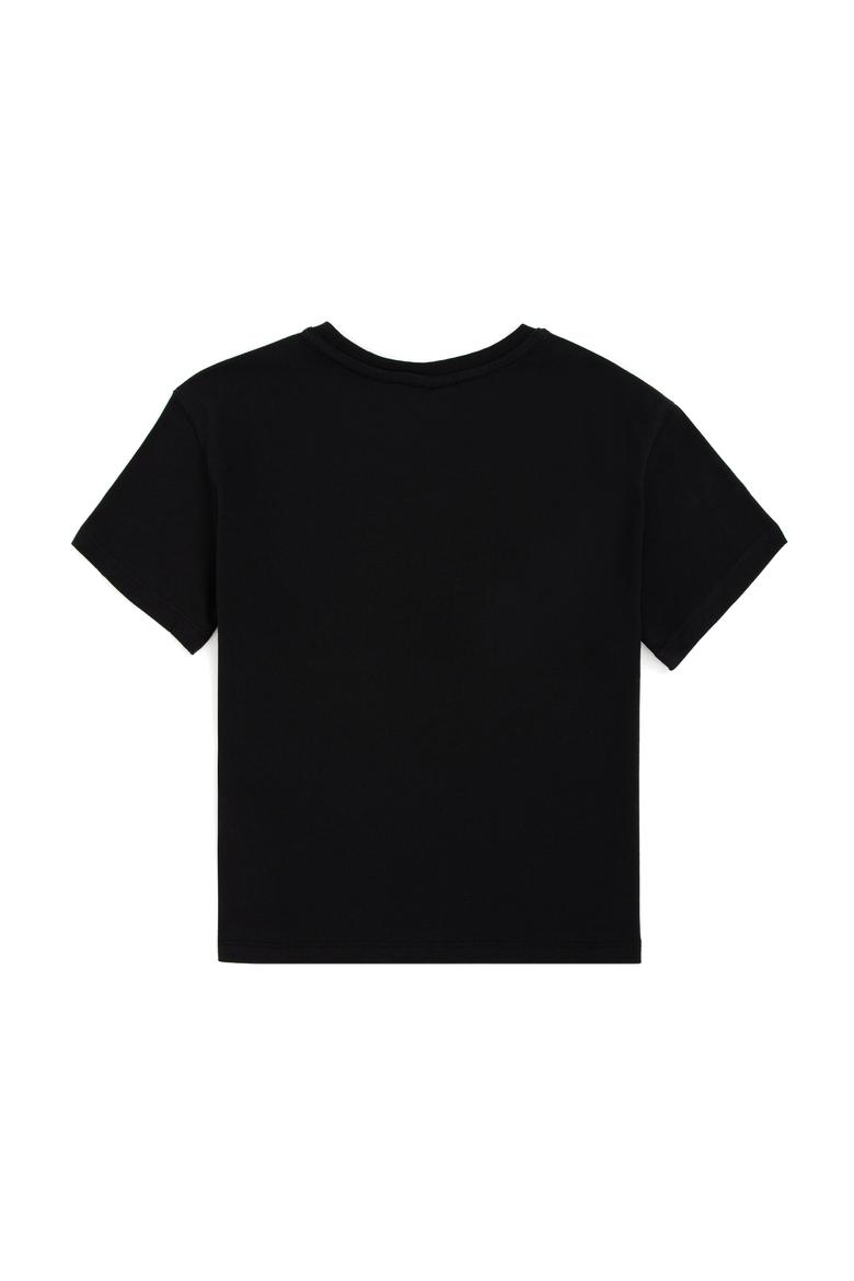 Erkek Çocuk Siyah Bisiklet Yaka Tişört - 50295983012