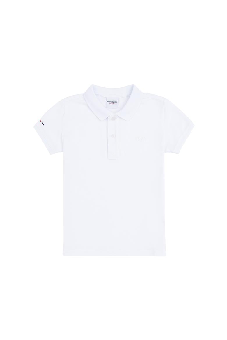 Erkek Çocuk Beyaz Basic Polo Yaka Tişört - 50292129006