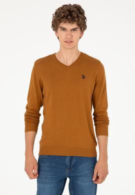 Erkek Slim Fit V Yaka Coconut Basic Kazak - 50293512114