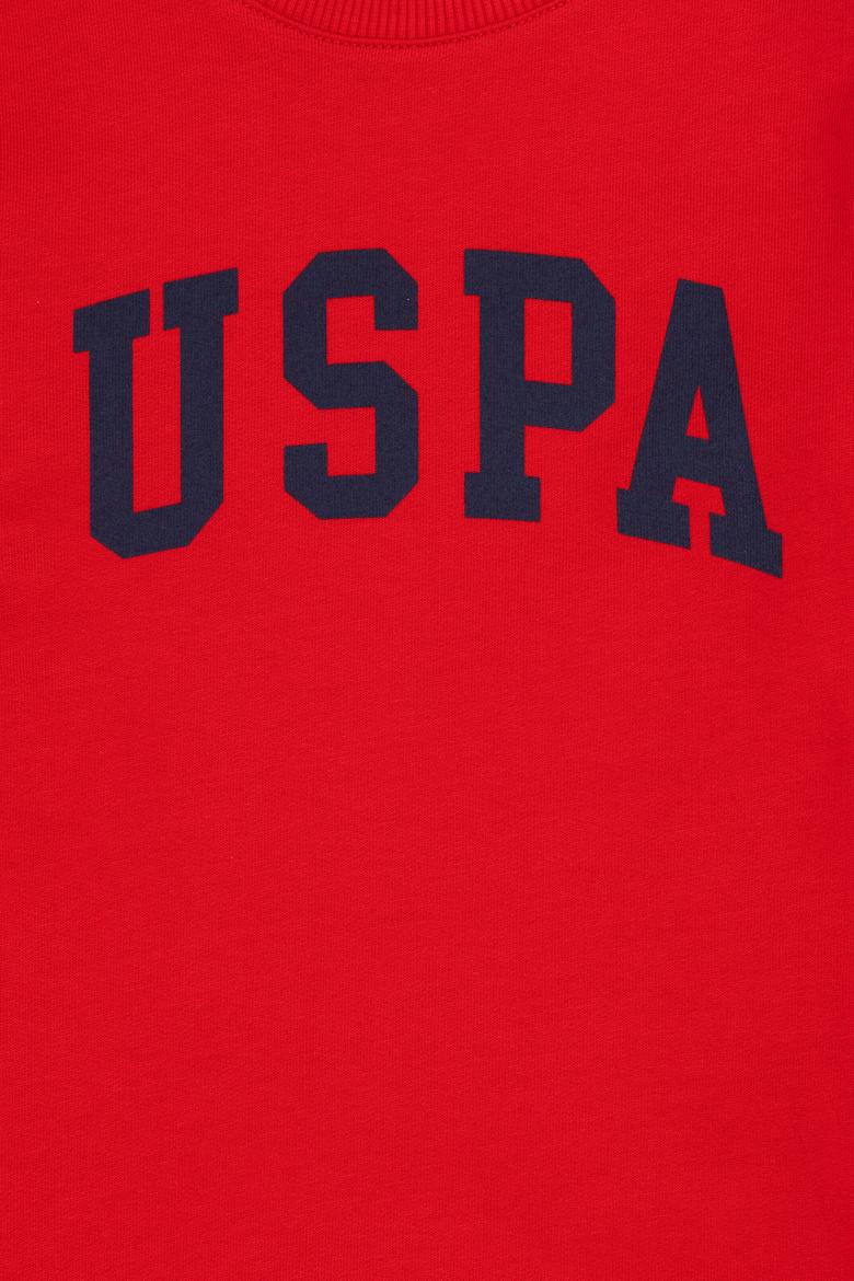 Erkek Çocuk Kırmızı Basic Bisiklet Yaka Sweatshirt - 50293474156