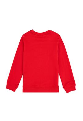 Erkek Çocuk Kırmızı Basic Bisiklet Yaka Sweatshirt - 50293474156