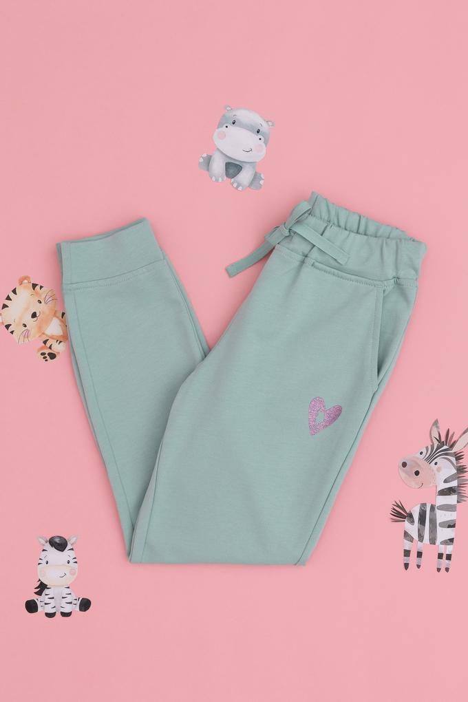 Kız Çocuk Su Yeşili Eşofman Altı