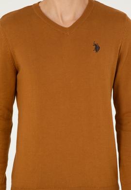 Erkek Slim Fit V Yaka Coconut Basic Kazak - 50293512114