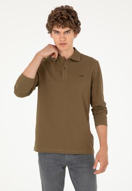 Erkek Haki Basic Sweatshirt - 50295169034