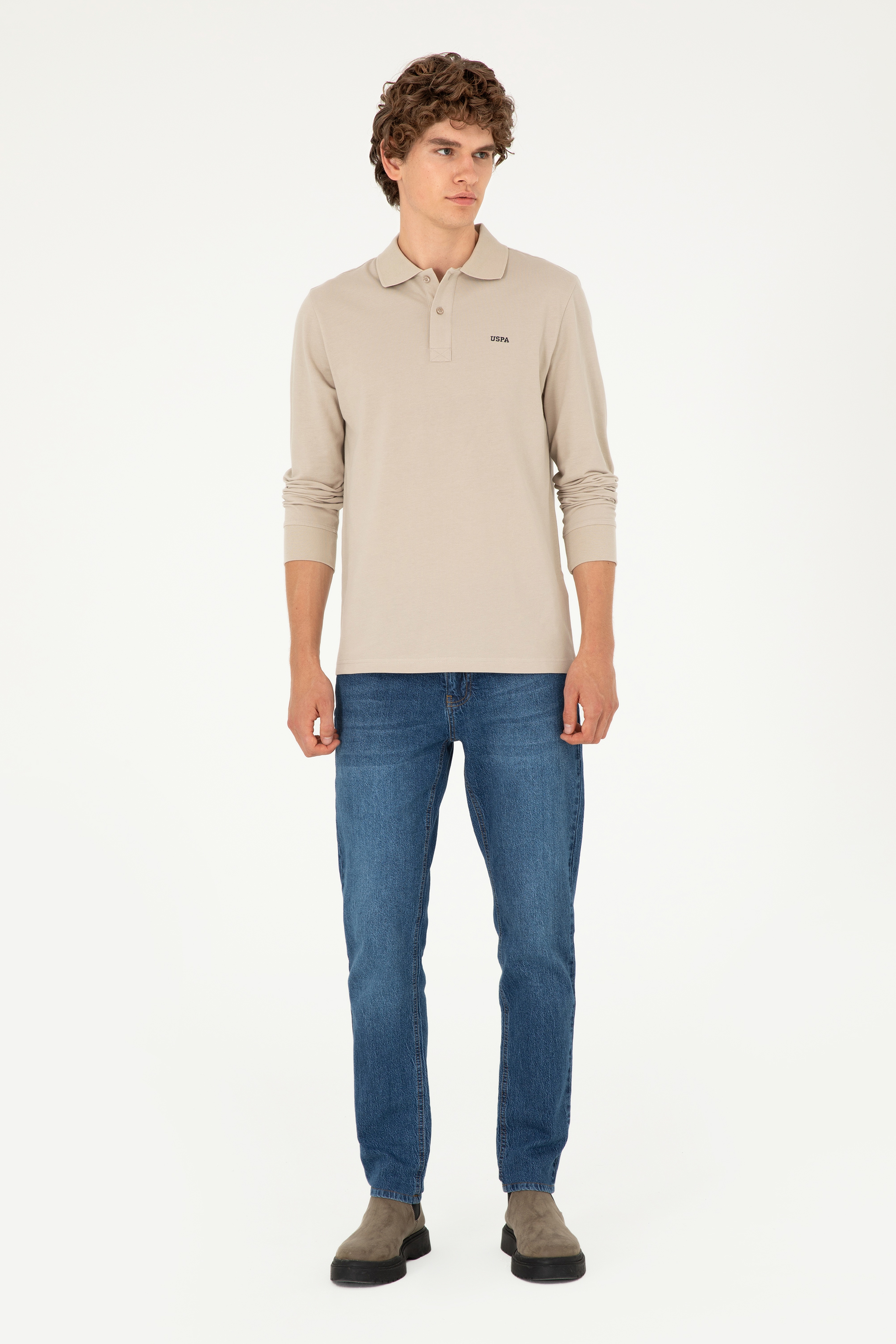 Erkek Taş Basic Sweatshirt