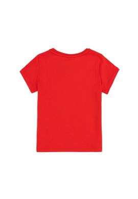 Erkek Çocuk Kırmızı Basic Bisiklet Yaka Tişört - 50284818036