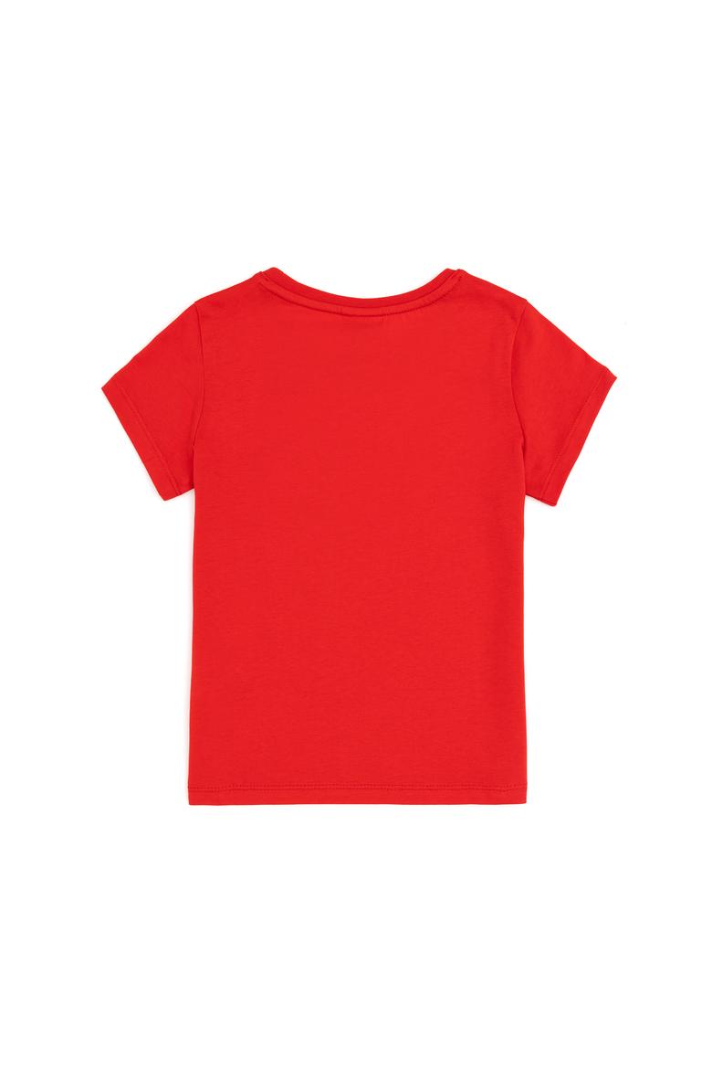 Erkek Çocuk Kırmızı Basic Bisiklet Yaka Tişört - 50284818036
