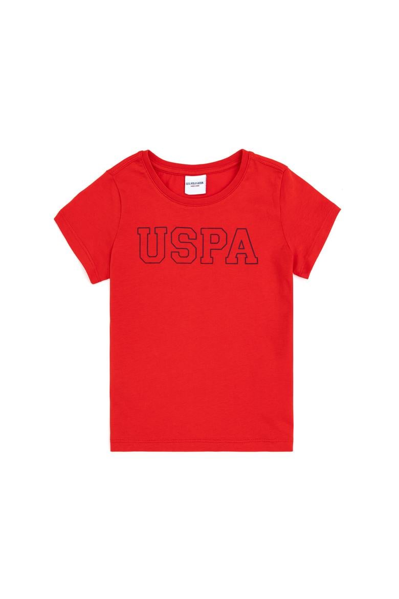 Erkek Çocuk Kırmızı Basic Bisiklet Yaka Tişört