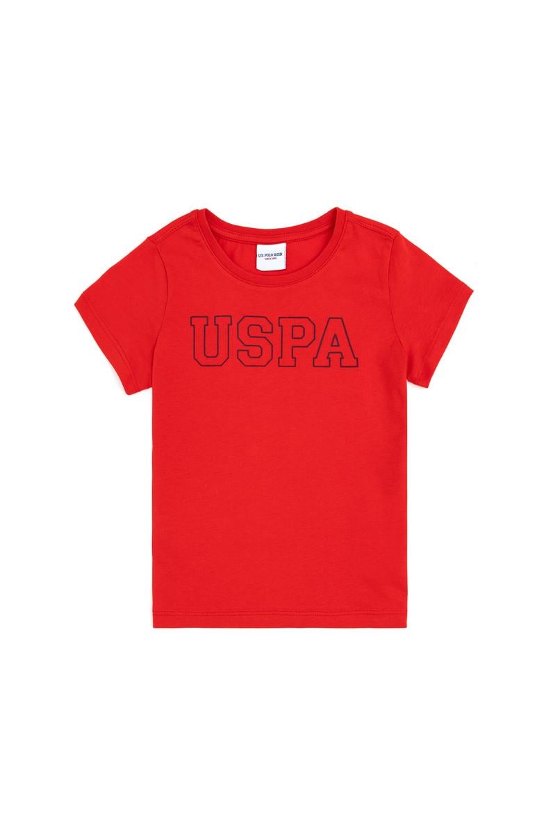 Erkek Çocuk Kırmızı Basic Bisiklet Yaka Tişört