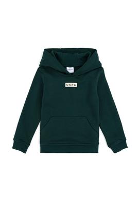 Erkek Çocuk Koyu Yeşil Kapüşonlu Sweatshirt - 50293515051
