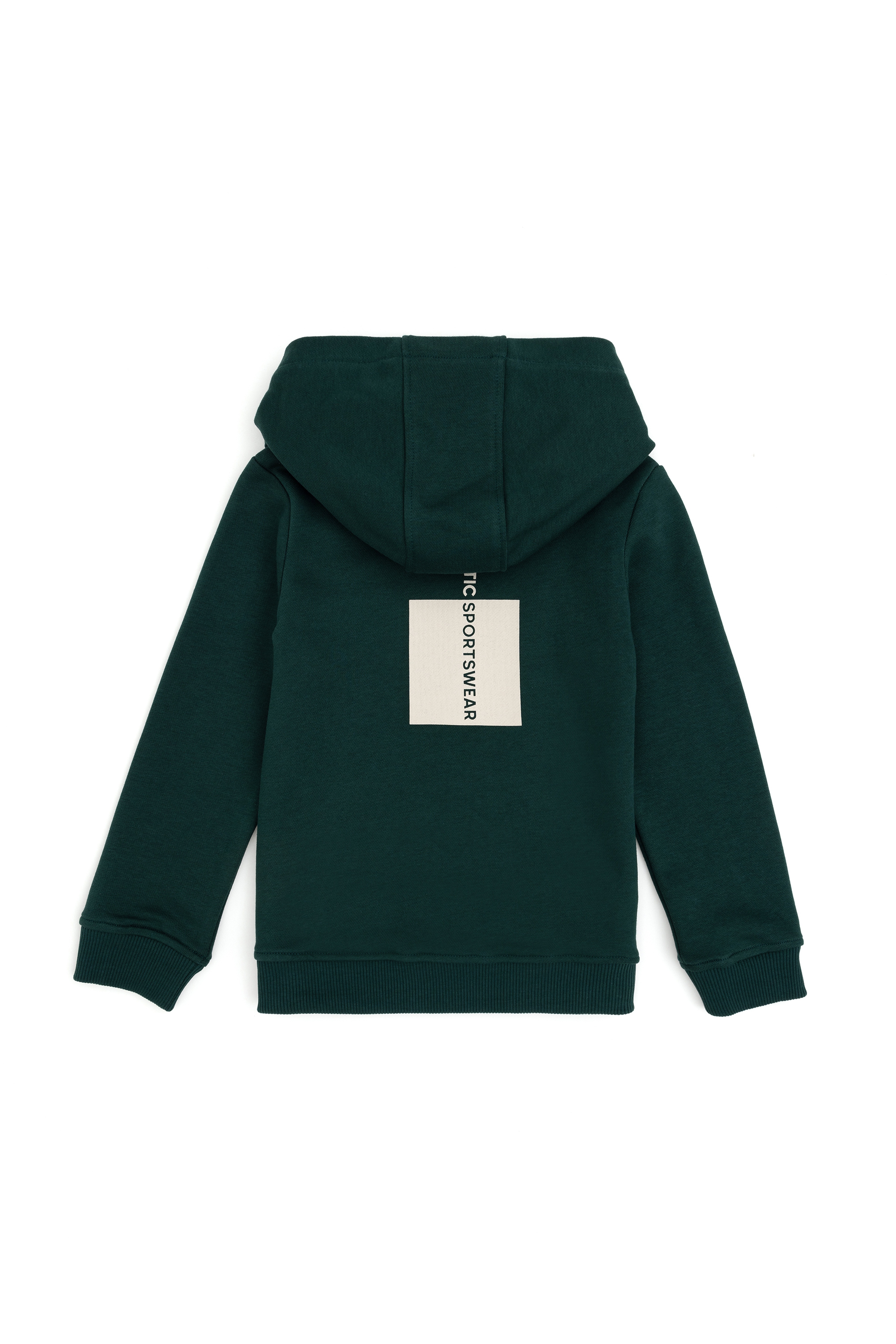 Erkek Çocuk Koyu Yeşil Kapüşonlu Sweatshirt - Image 4