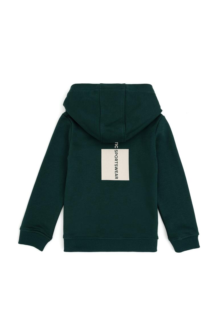 Erkek Çocuk Koyu Yeşil Kapüşonlu Sweatshirt - 50293515051