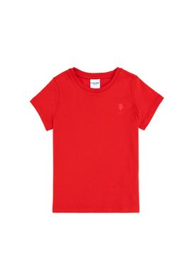 Erkek Çocuk Kırmızı Basic Bisiklet Yaka Tişört - 50295959056