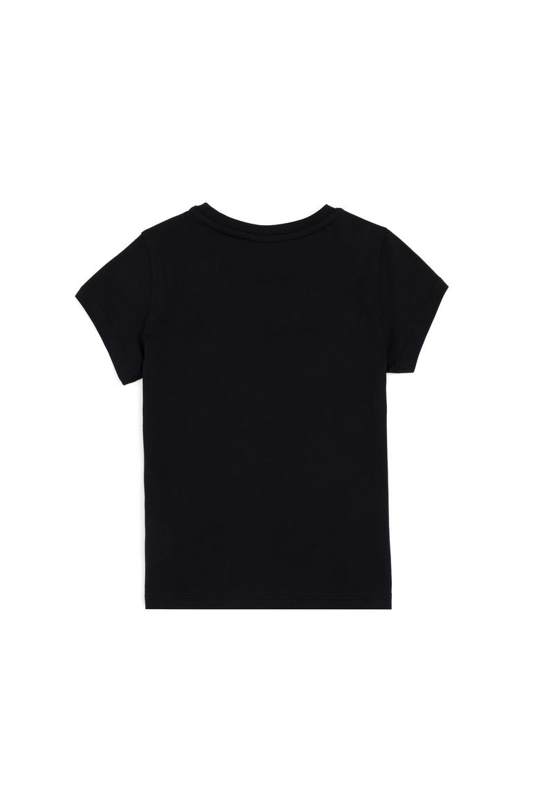 Erkek Çocuk Siyah Basic Bisiklet Yaka Tişört - 50295959019