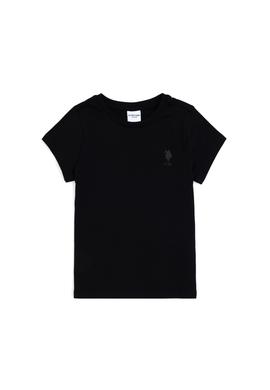 Erkek Çocuk Siyah Basic Bisiklet Yaka Tişört - 50295959019