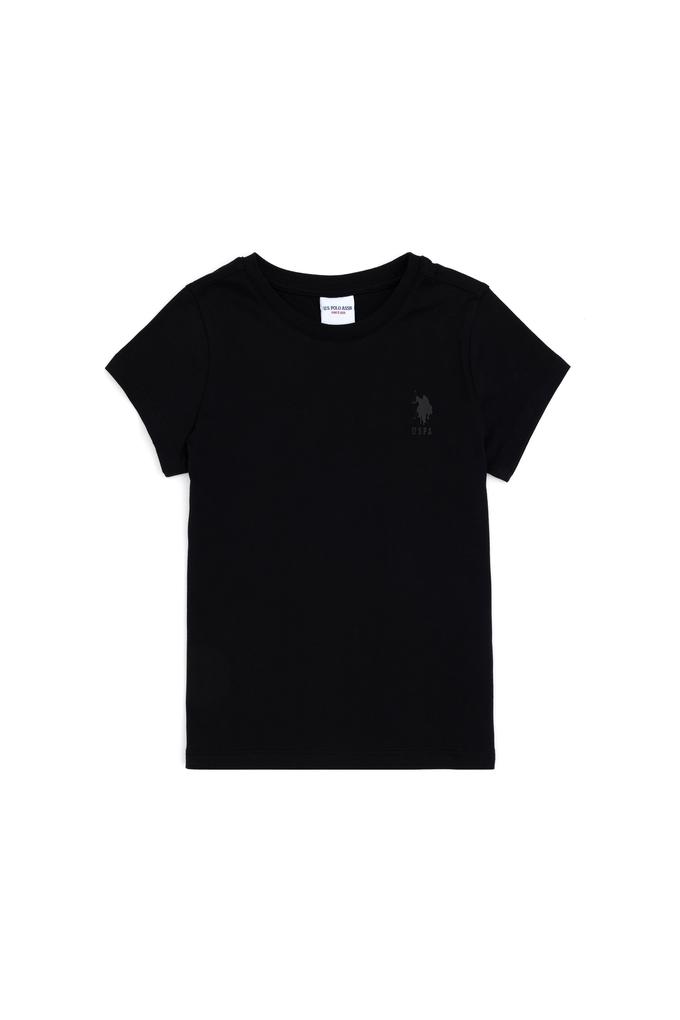 Erkek Çocuk Siyah Basic Bisiklet Yaka Tişört